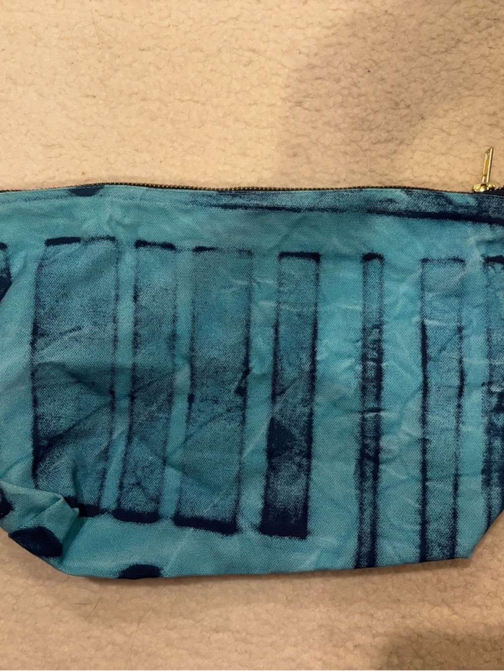 Blue Tie-Dye Zip Pouch